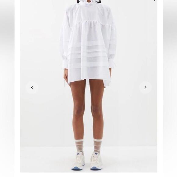 hilary macmillan LAYERED TURTLENECK TUNIC top size medium cotton poplin - Picture 3 of 11